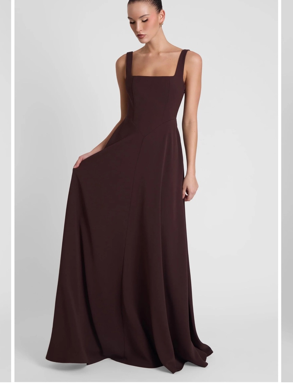 LEAU Square Neck Corset Maxi Dress